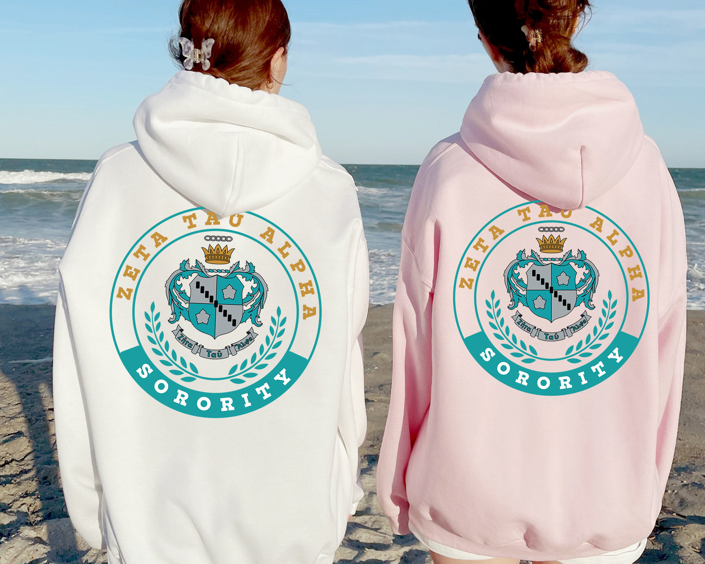 Zeta Tau Alpha Crested Tradition Sorority Hoodie _ 32841g