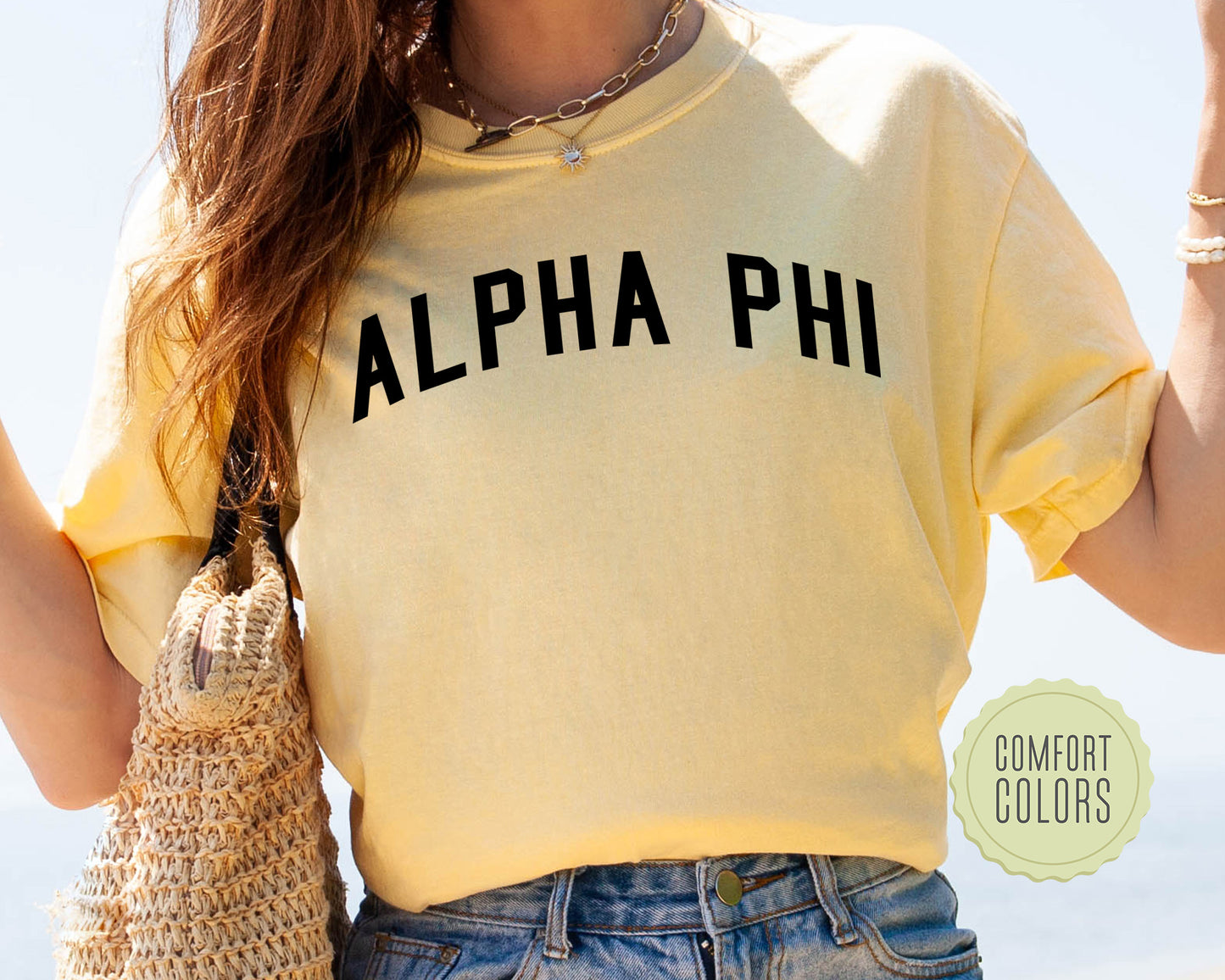 Alpha Phi Just Bold Comfort Colors Sorority T-shirt _ 2374g