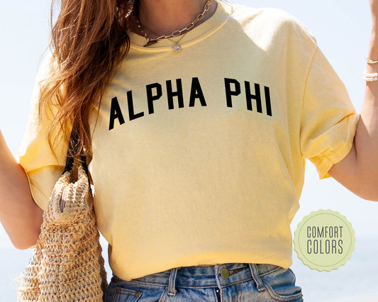 Alpha Phi Just Bold Comfort Colors Sorority T-shirt _ 2374g