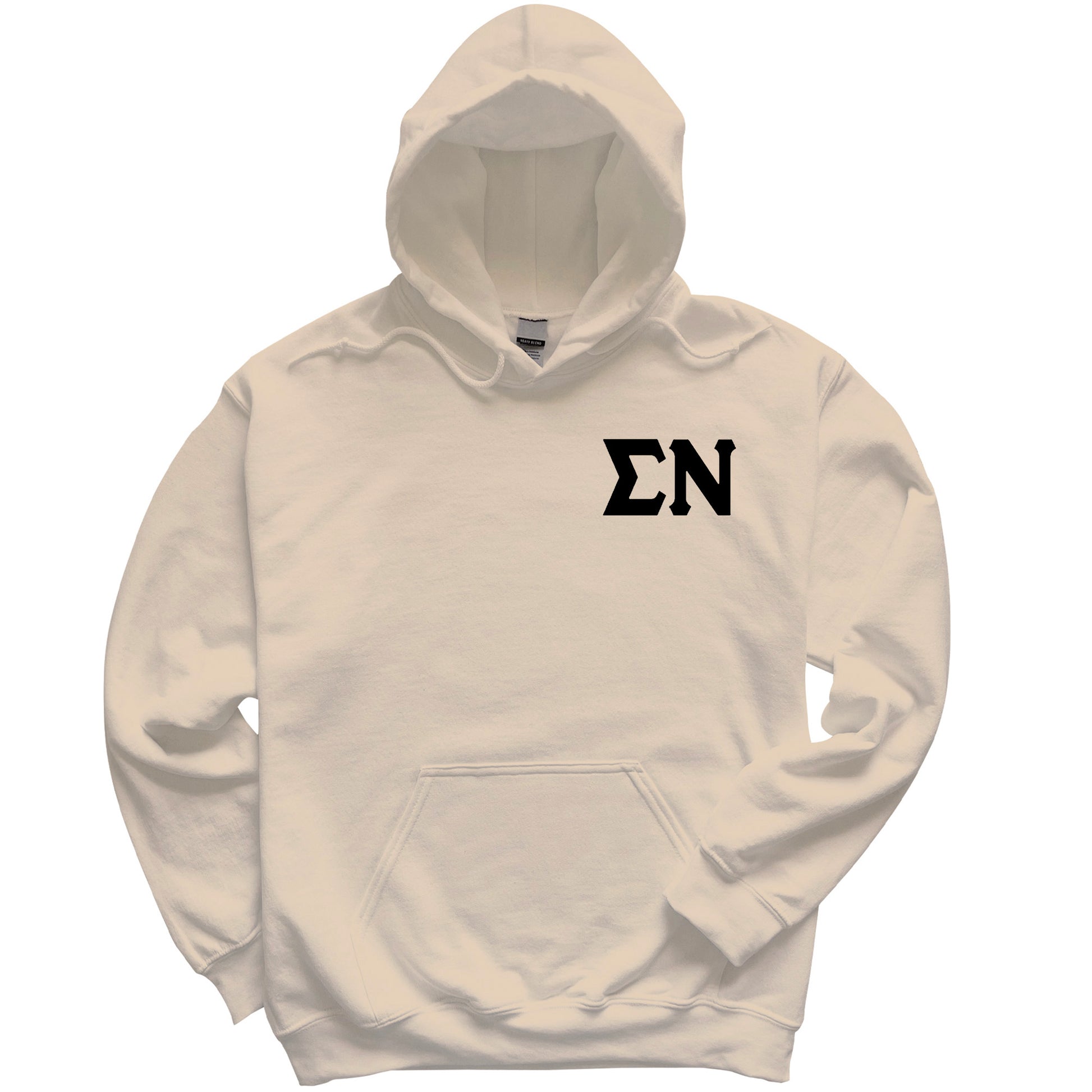 a white hoodie with the letter n on it