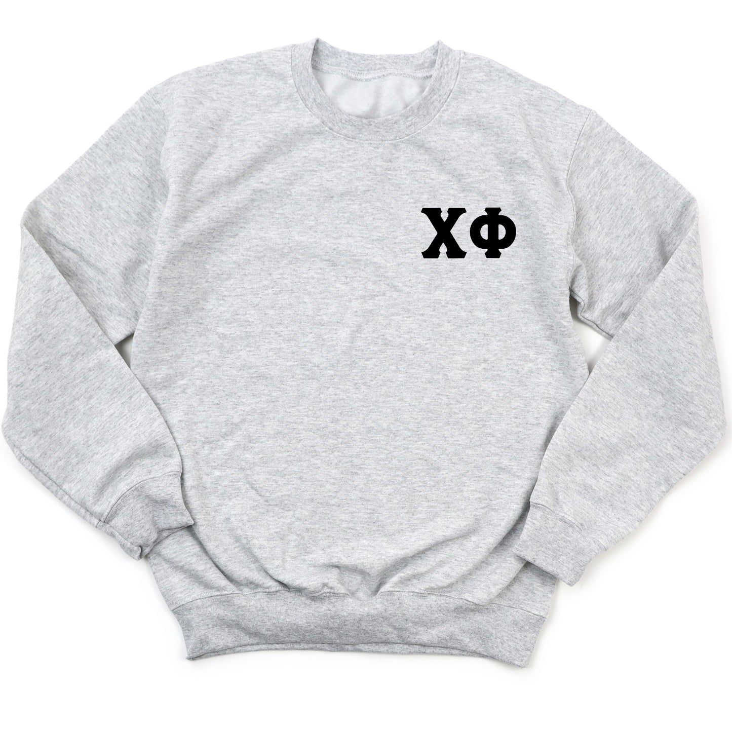 a grey sweatshirt with the letters qx on it