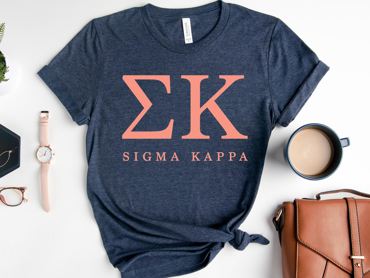 Sigma Kappa Pink Personality Sorority T-shirt _ 670g