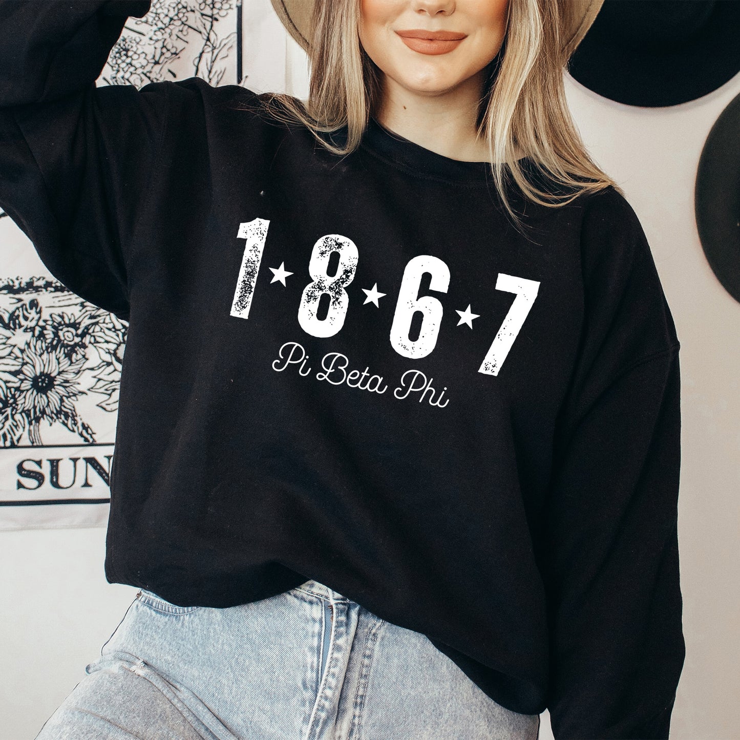 Pi Beta Phi Era Star Sorority Sweatshirt _ 11254g