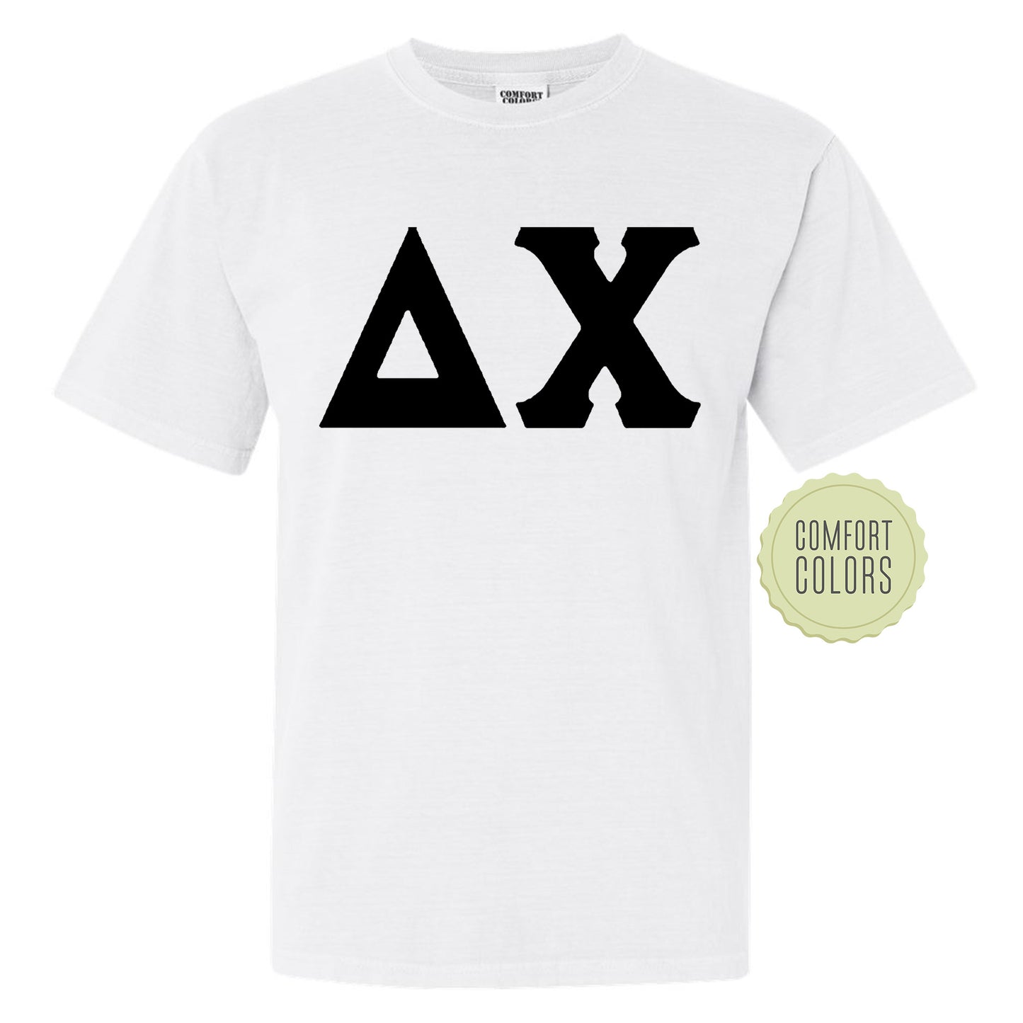 Delta Chi Black Letters Comfort Colors Farternity T-shirt _ 34913g