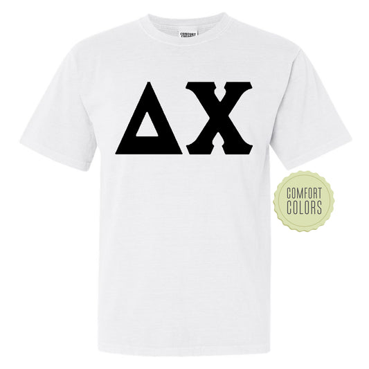 Delta Chi Black Letters Comfort Colors Farternity T-shirt _ 34913g