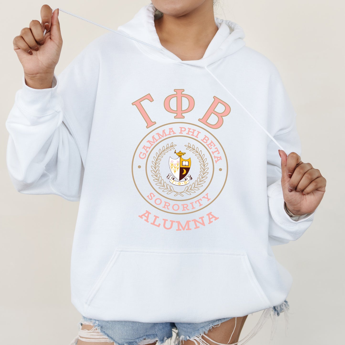 Gamma Phi Beta Alumna Vintage Sorority Hoodie _ 31023g