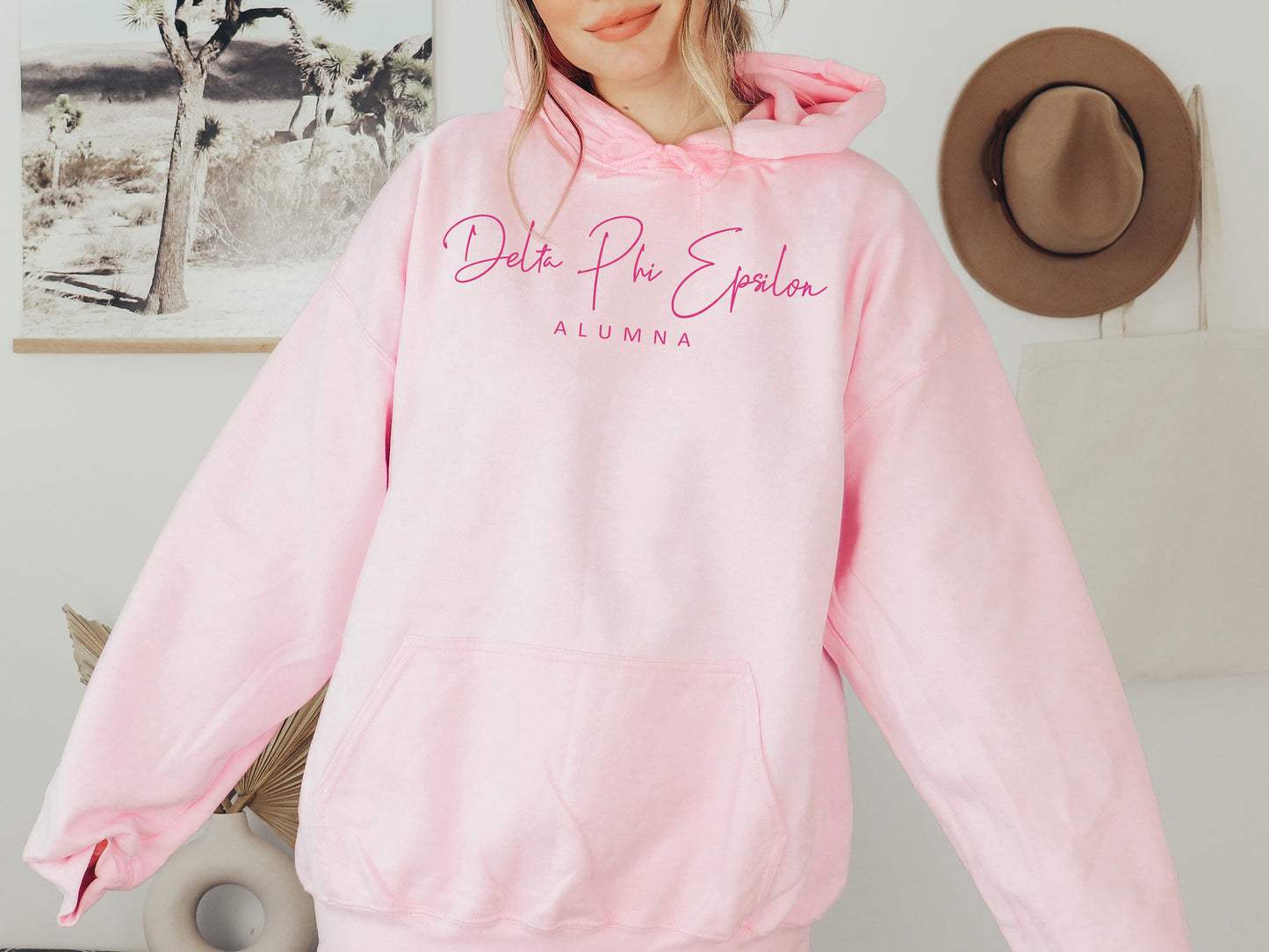 Delta Phi Epsilon Simple and Sweet Alumna Sorority Hoodie _ 504g