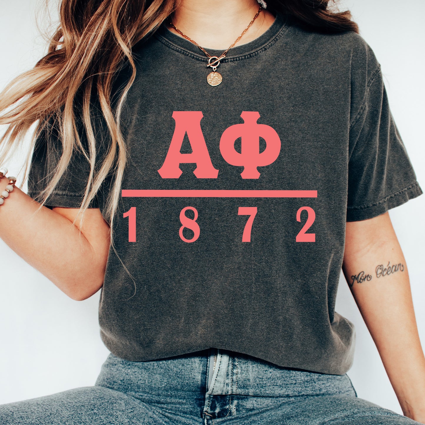 Alpha Phi Monochromatic Sorority T-shirt _ 30848g