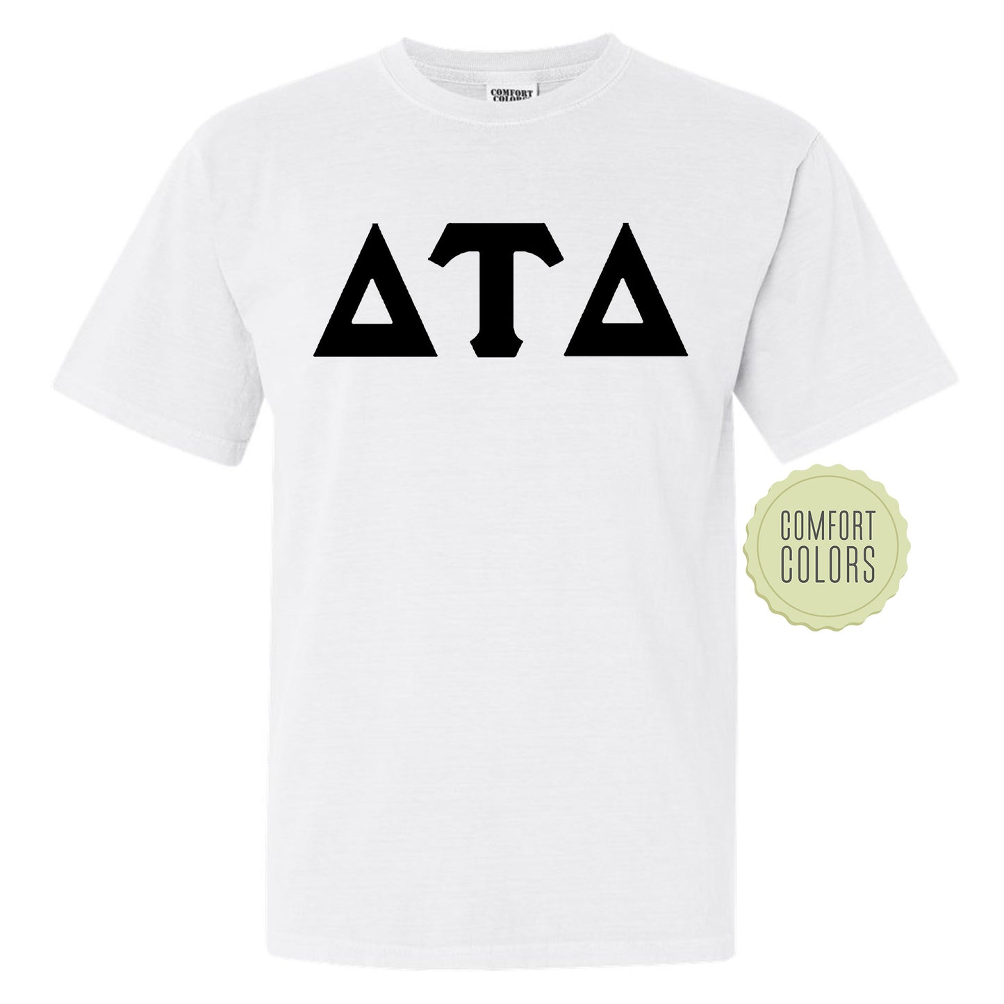 Delta Tau Delta Black Letters Comfort Colors Farternity T-shirt _ 34915g