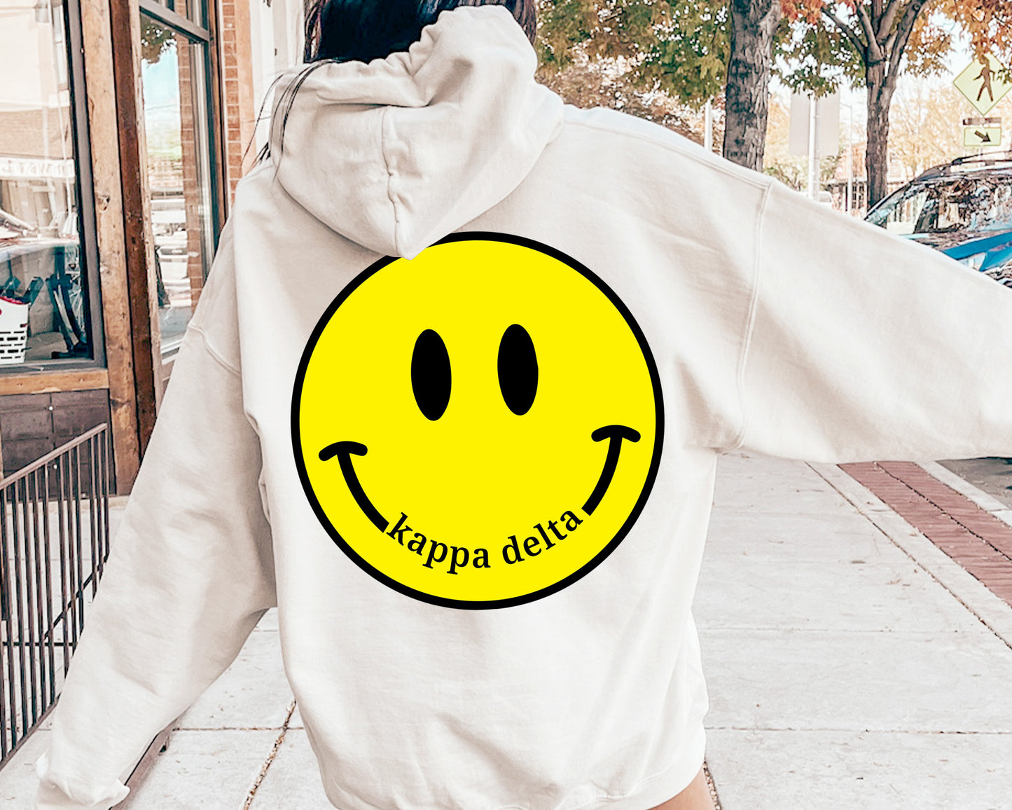 Kappa Delta Smiley Face Sorority Hoodie  _ 32858g