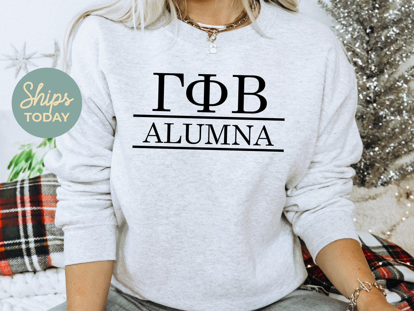 Gamma Phi Beta Just Turned Alumna Sorority Sweatshirt _ 30748g
