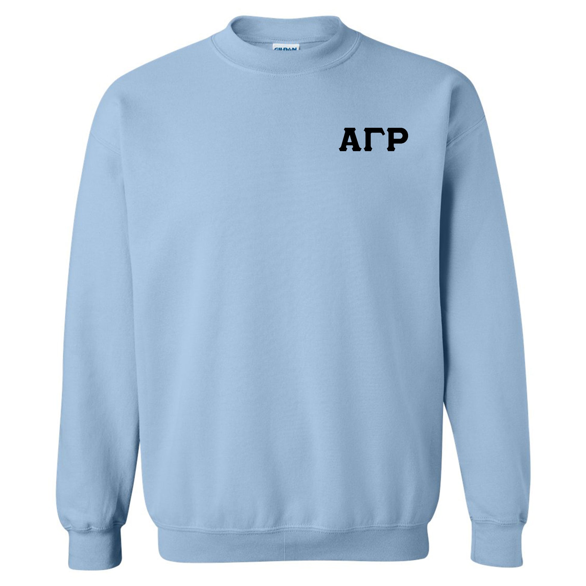 a light blue sweatshirt with the word apip printed on it