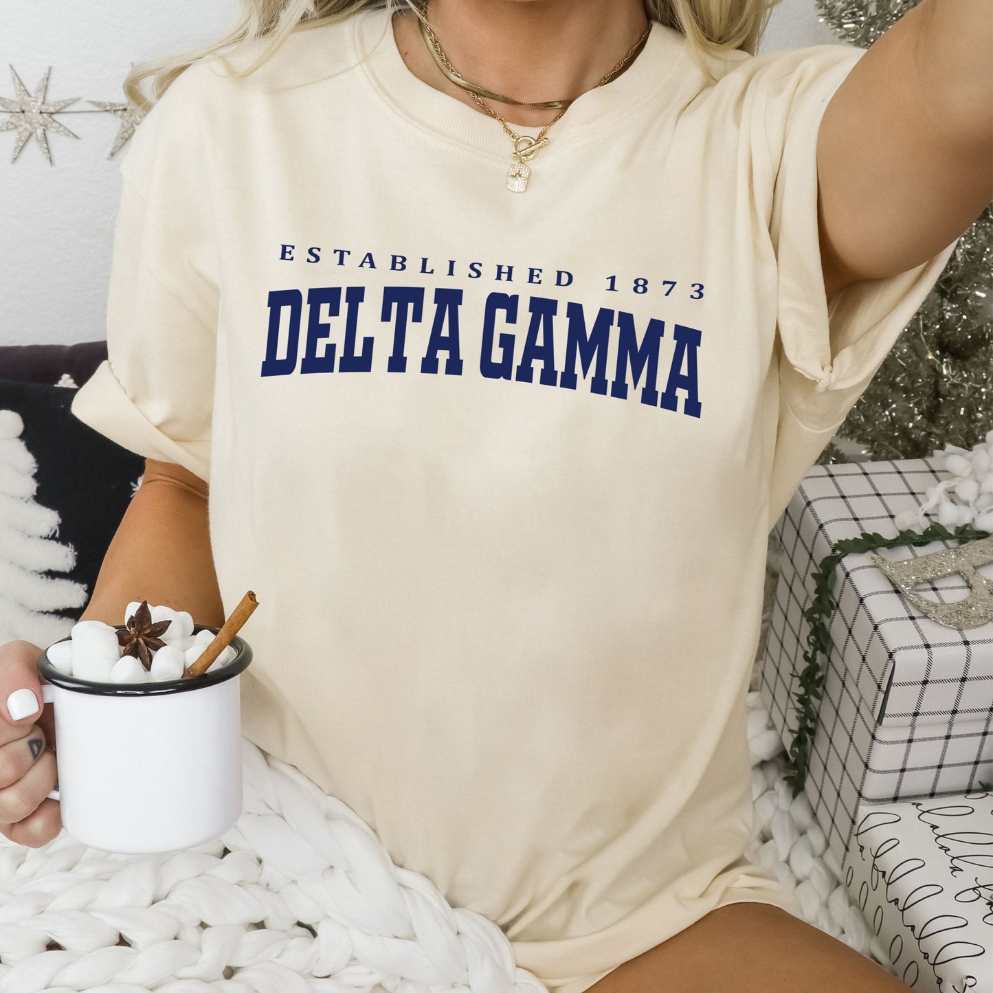 Delta Gamma Bold Letters Sorority T-shirt _ 35131g