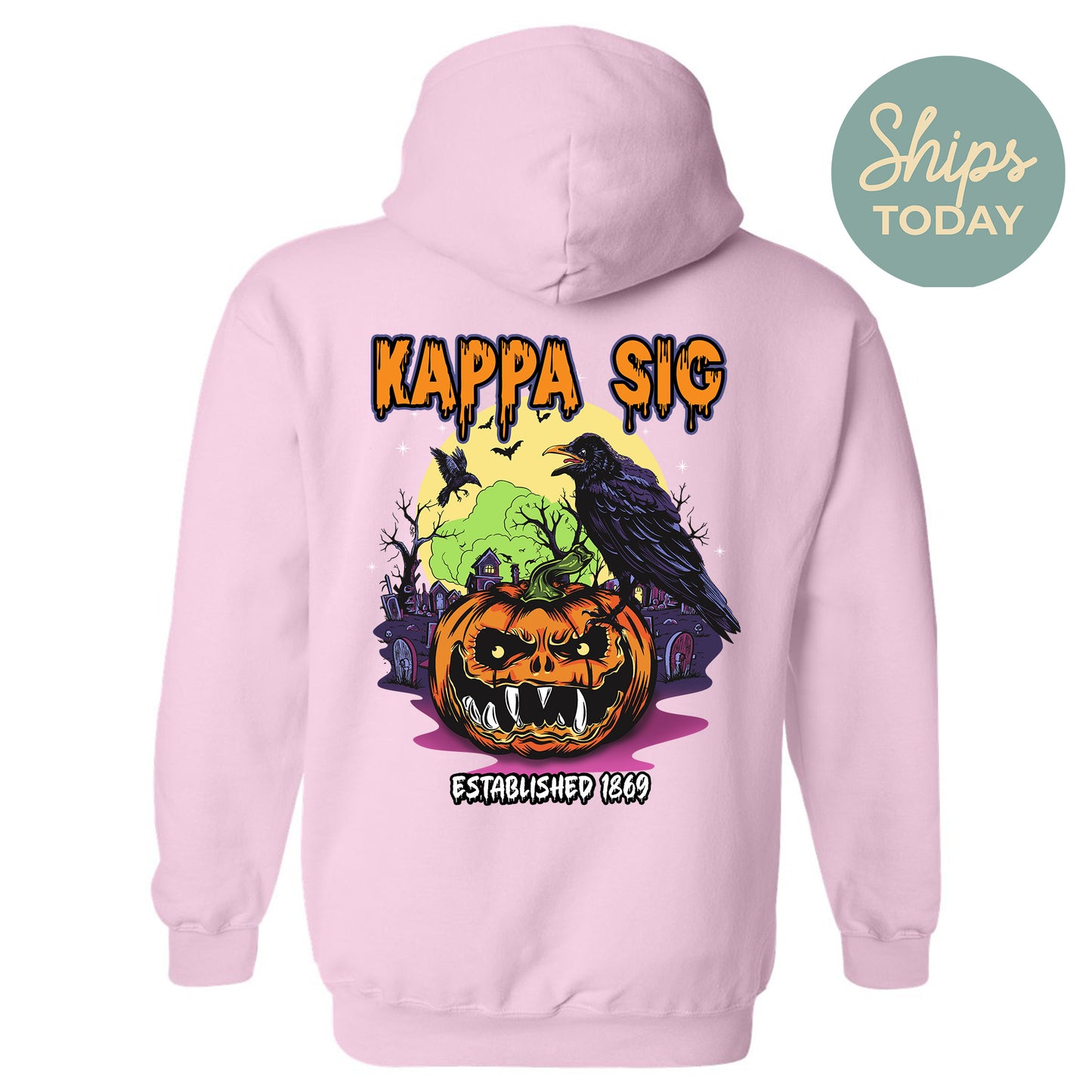 Kappa Sigma Halloween Bats Fraternity Hoodie _ 36263g