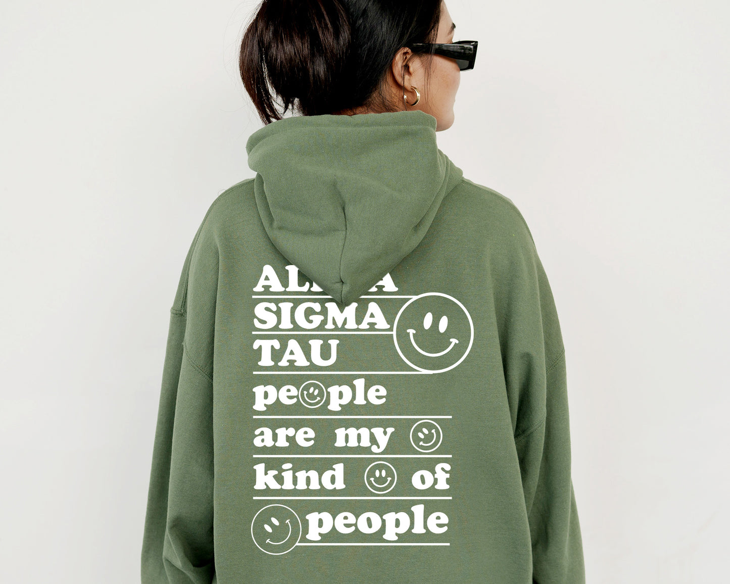 Alpha Sigma Tau My Kind of People Sorority Hoodie _ 33265g