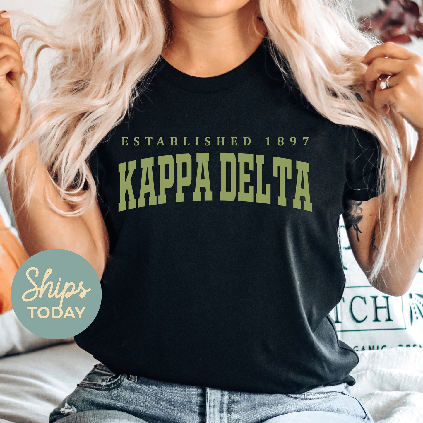 Kappa Delta Bold Letters Sorority T-shirt _ 35136g