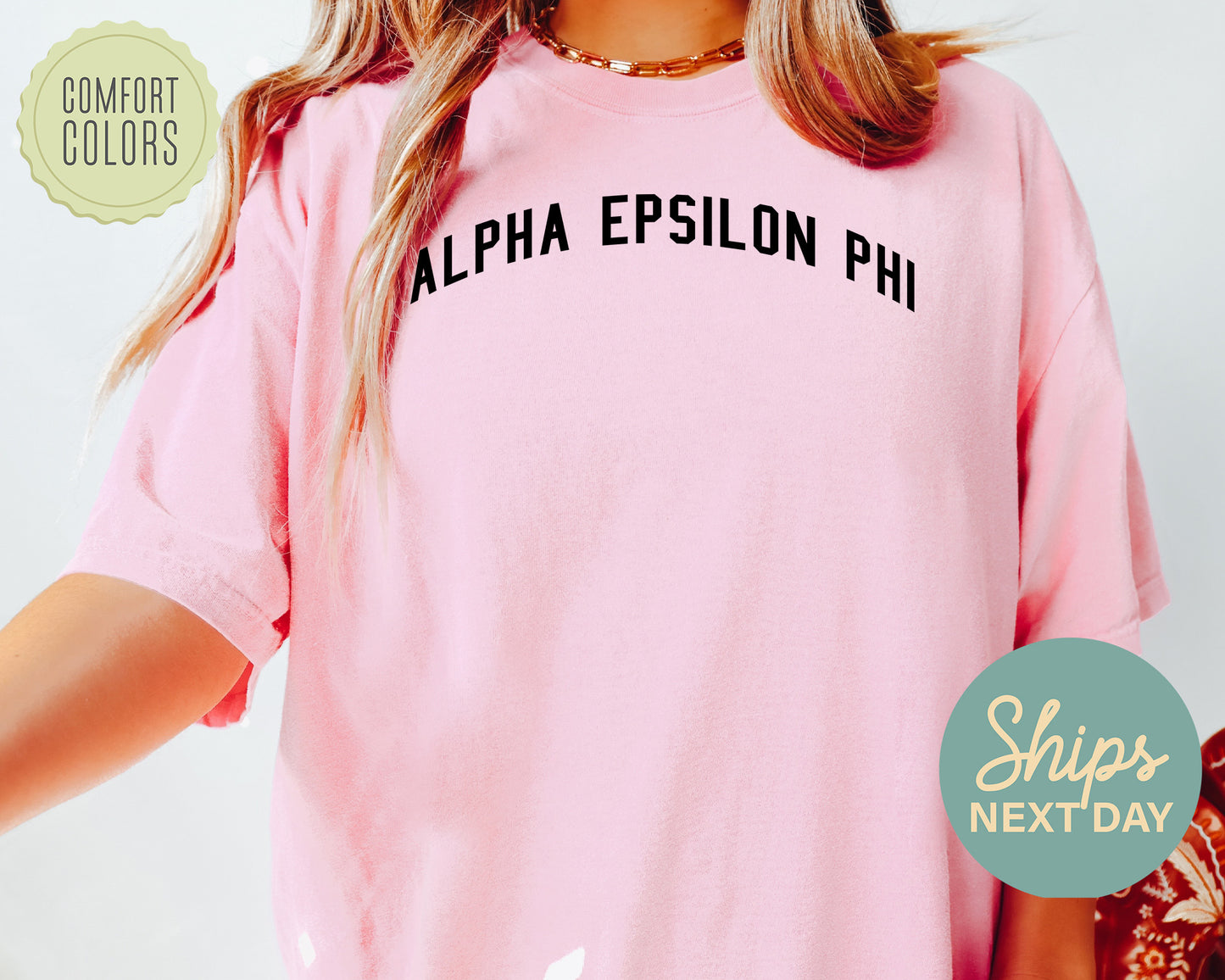 Alpha Epsilon Phi Just Bold Comfort Colors Sorority T-shirt _ 2371g