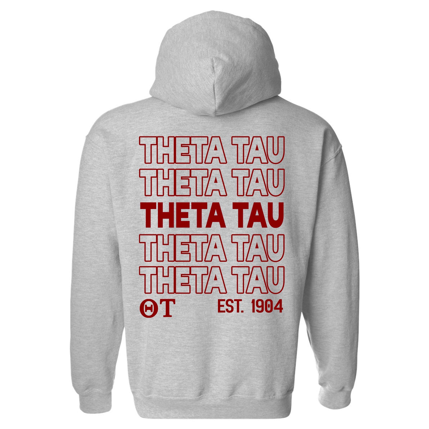 Theta Tau Repeating Letters COED Hoodie _ 35598g