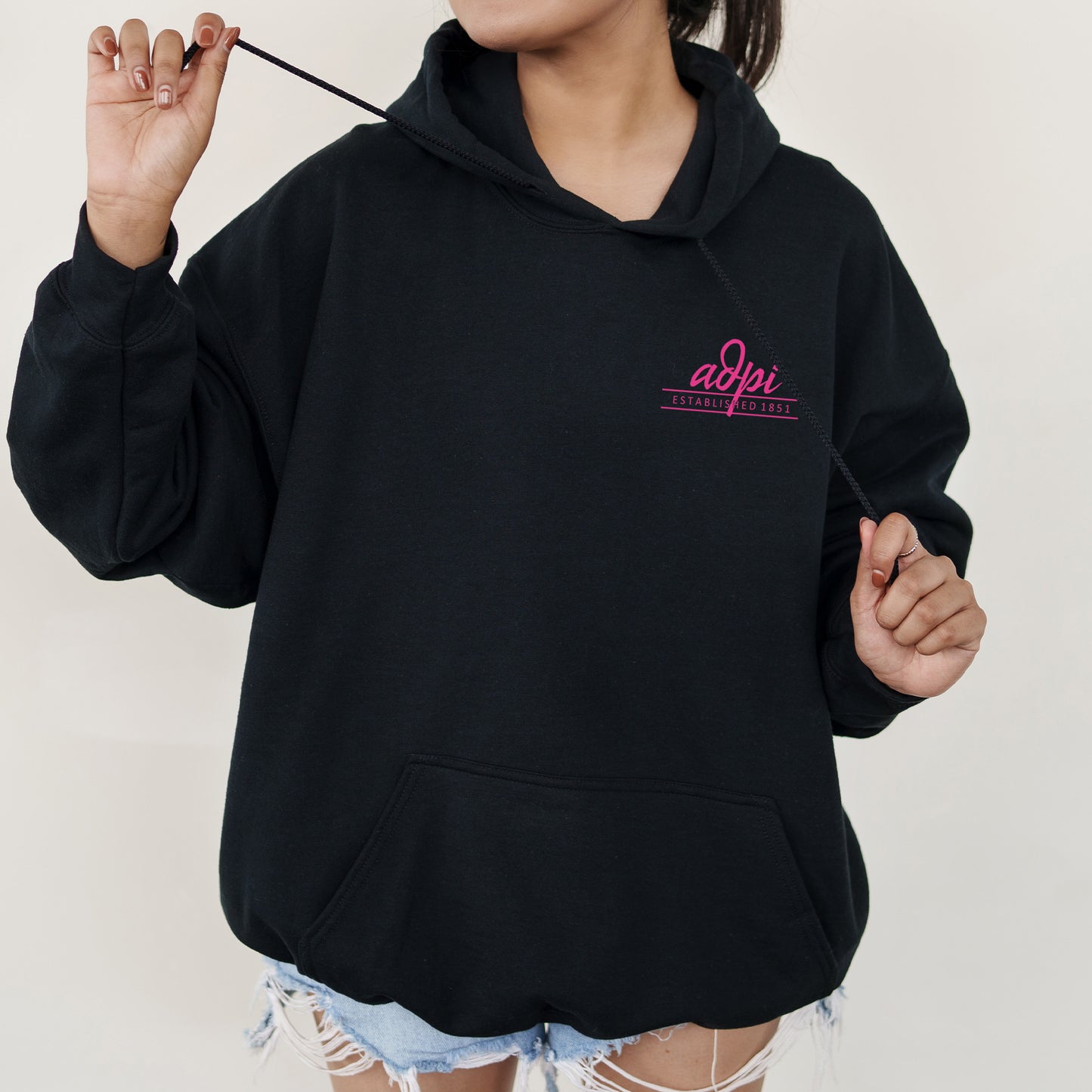 Alpha Delta Pi Classic Pink Sorority Hoodie _ 39087g