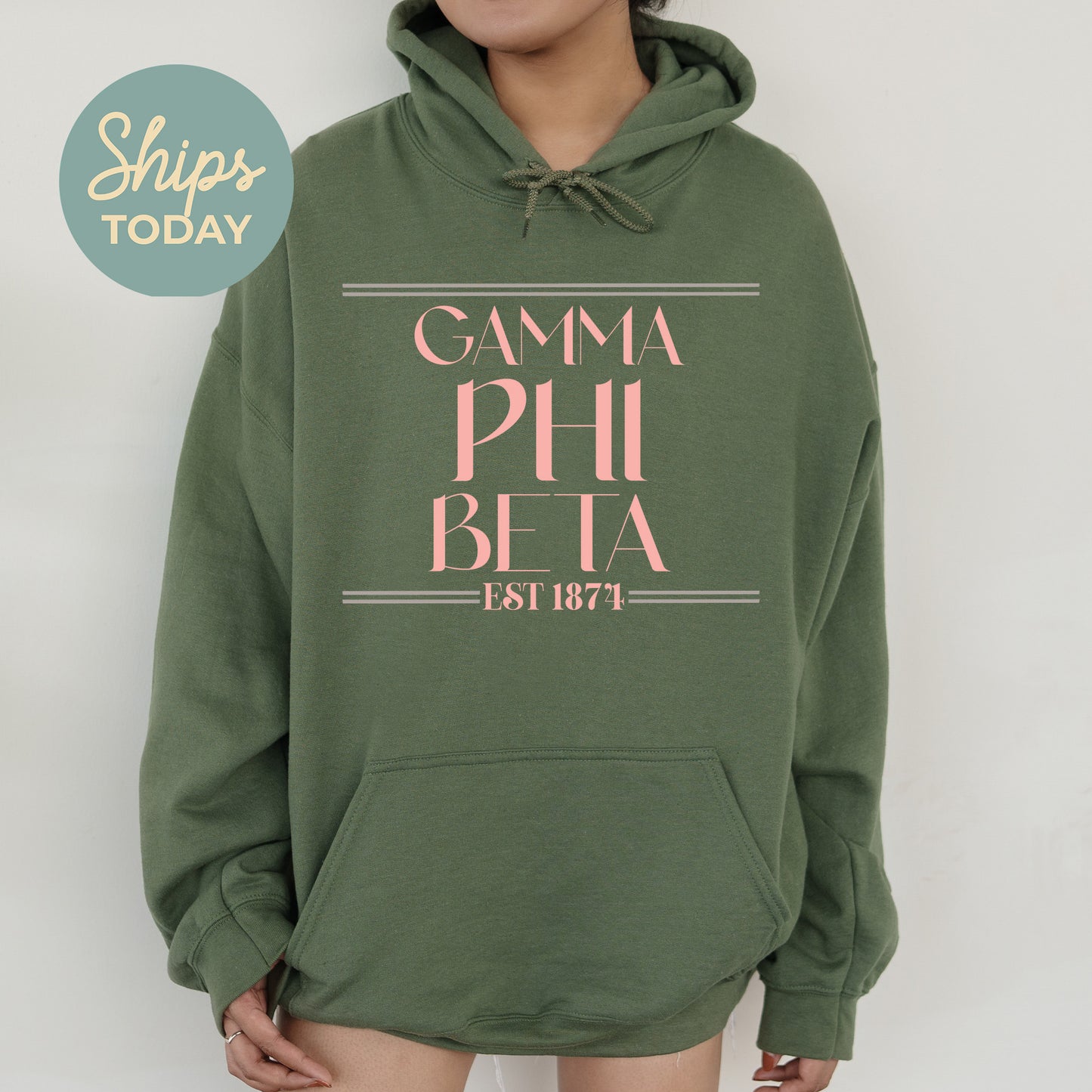 Gamma Phi Beta Greek Harmony Sorority Hoodie _ 34978g