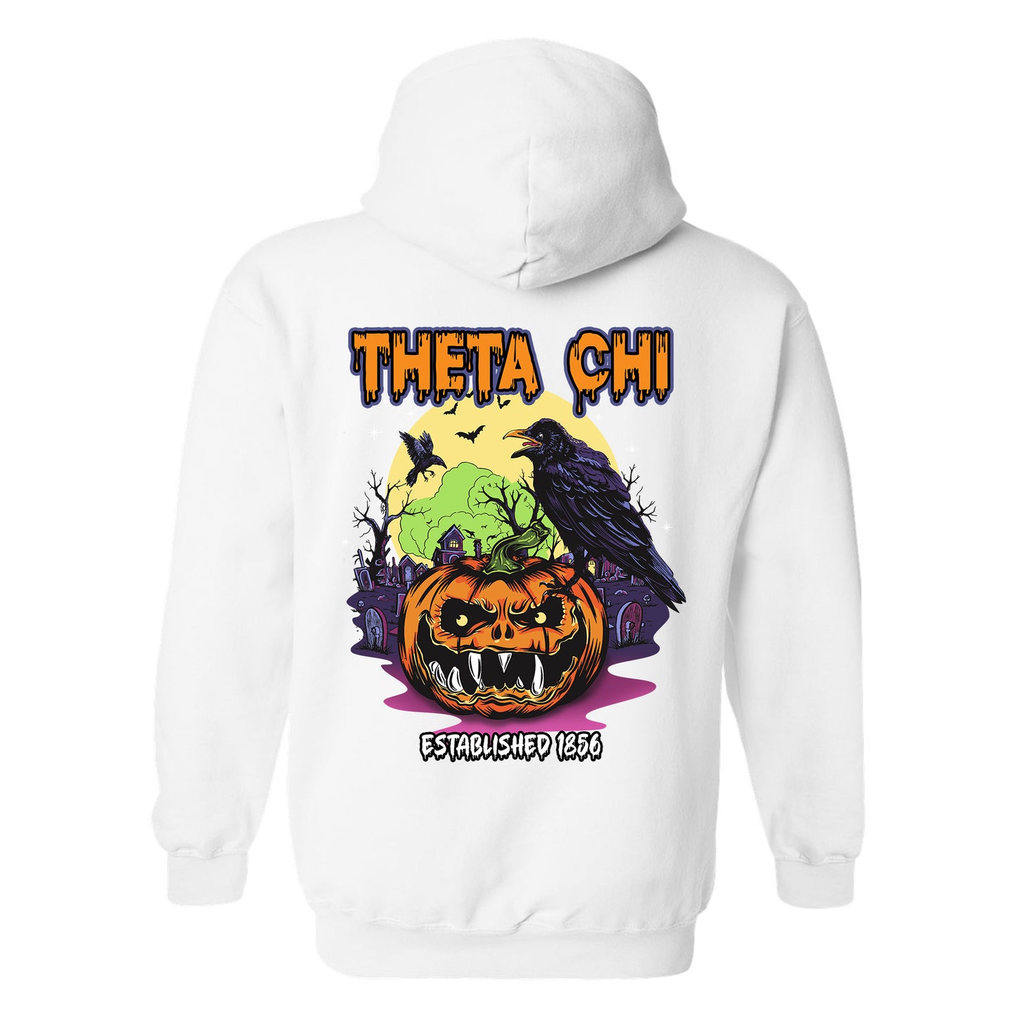 Theta Chi Halloween Bats Fraternity Hoodie _ 36280g