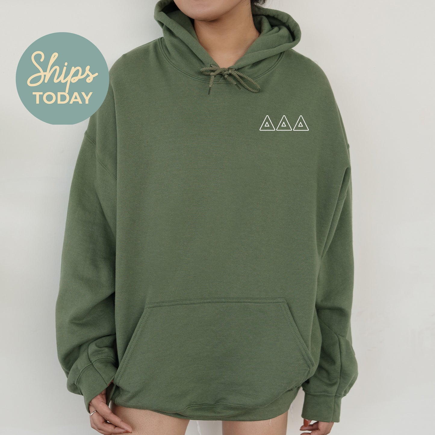 Delta Delta Delta Outlined Letters Sorority Hoodie _ 39044g