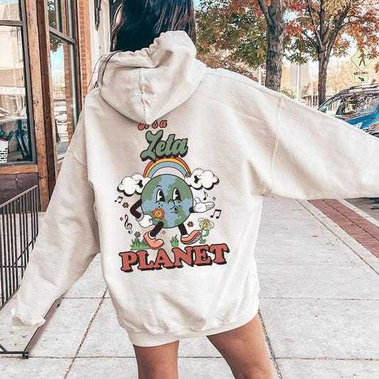 Zeta Tau Alpha Kinder Planet Sorority Hoodie _ 35436g
