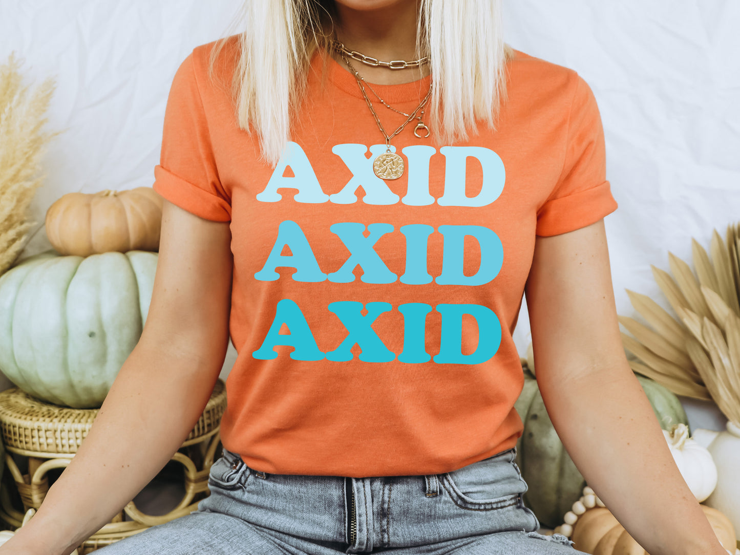 Alpha Xi Delta Touch of Blue Sorority T-shirt _ 2585g