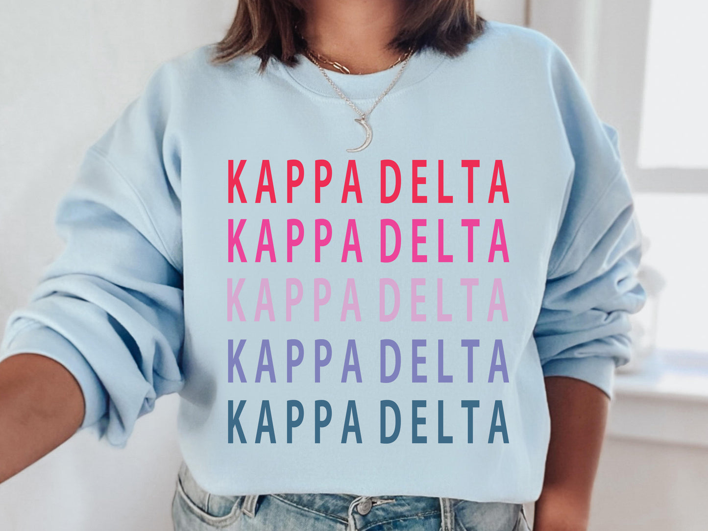 Kappa Delta Bright and Stacked Sorority Sweatshirt _ 16g
