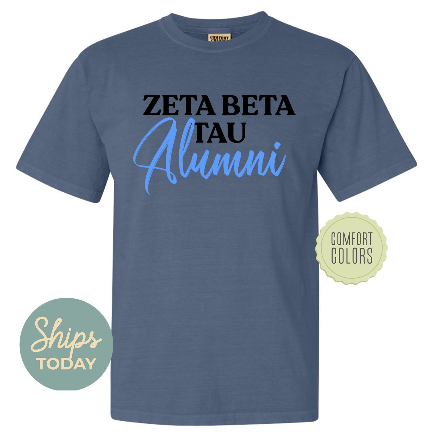 Zeta Beta Tau Alumni Comfort Colors Fraternity T-shirt _ 30789g