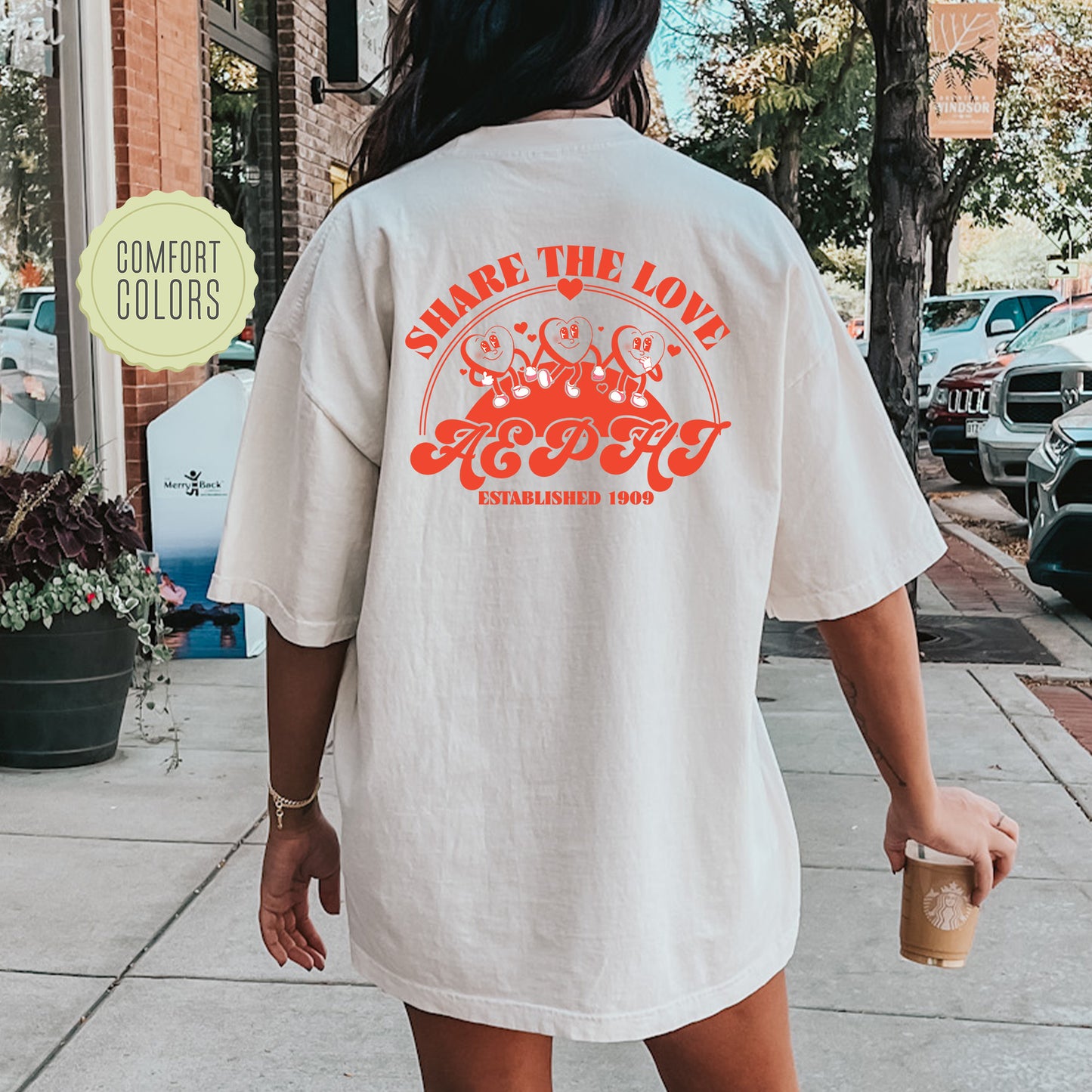 Alpha Epsilon Phi Share the Love Comfort Colors Sorority T-shirt _ 33234g