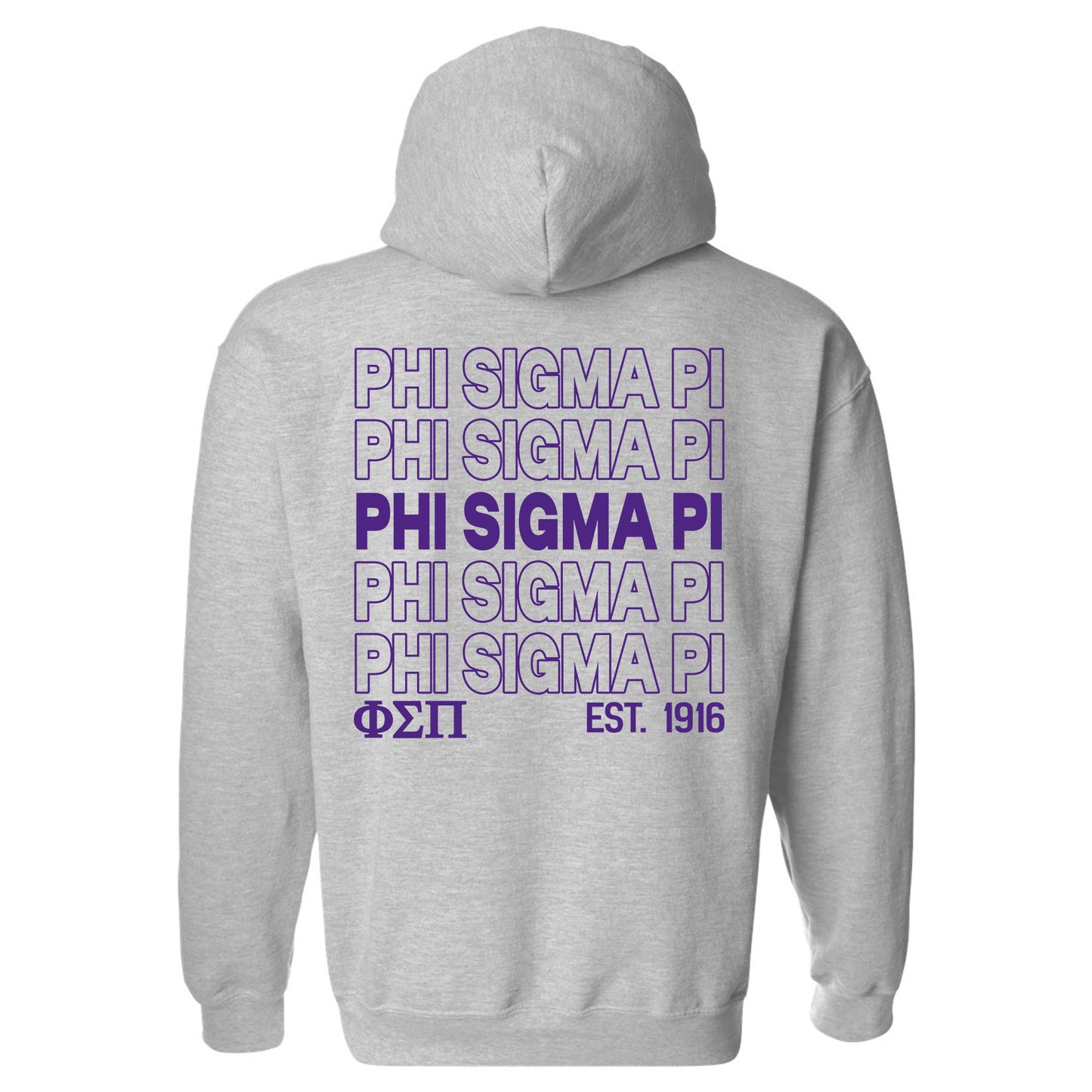 Phi Sigma Pi Repeating Letters COED Hoodie _ 35595g