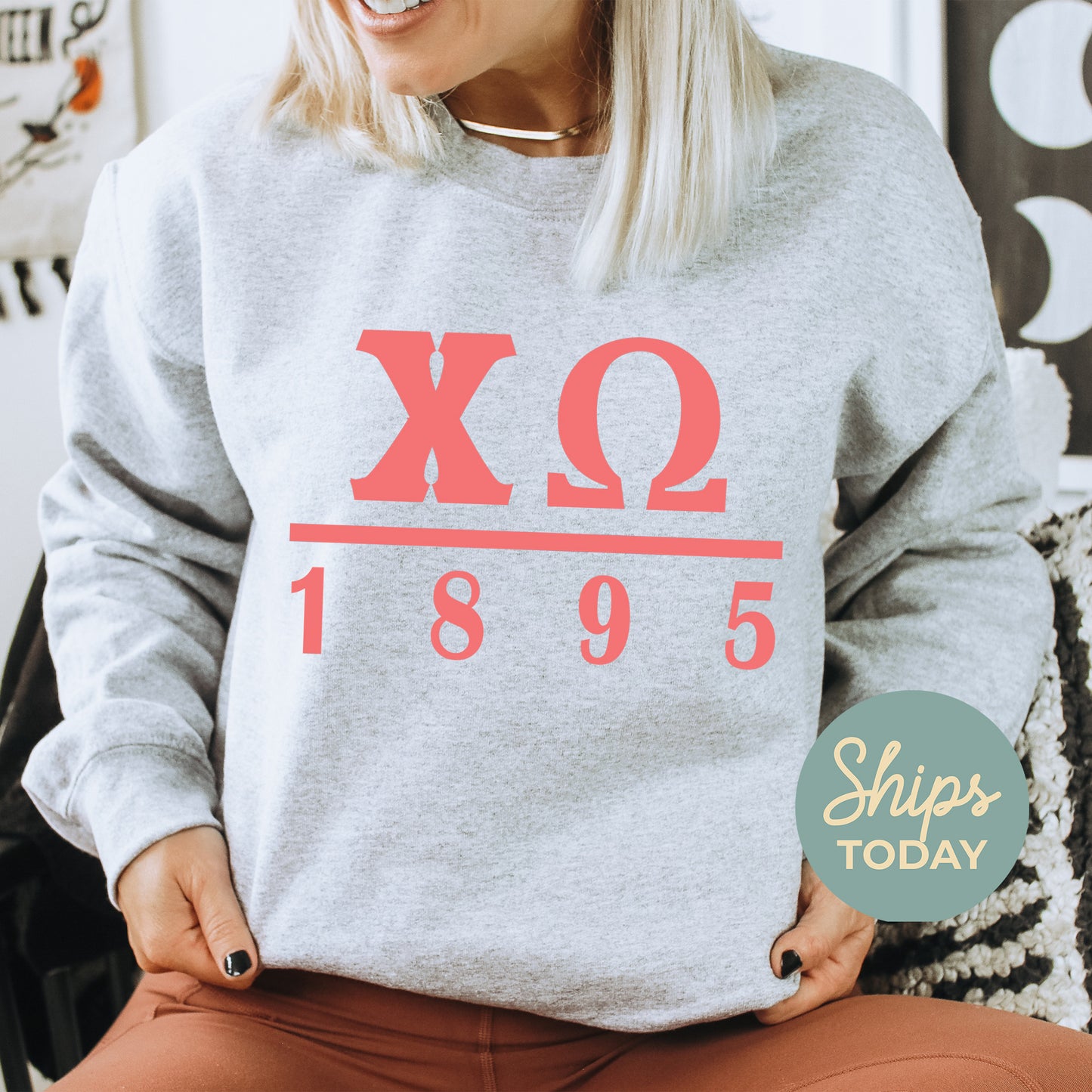 Chi Omega Monochromatic Sorority Sweatshirt _ 30852g