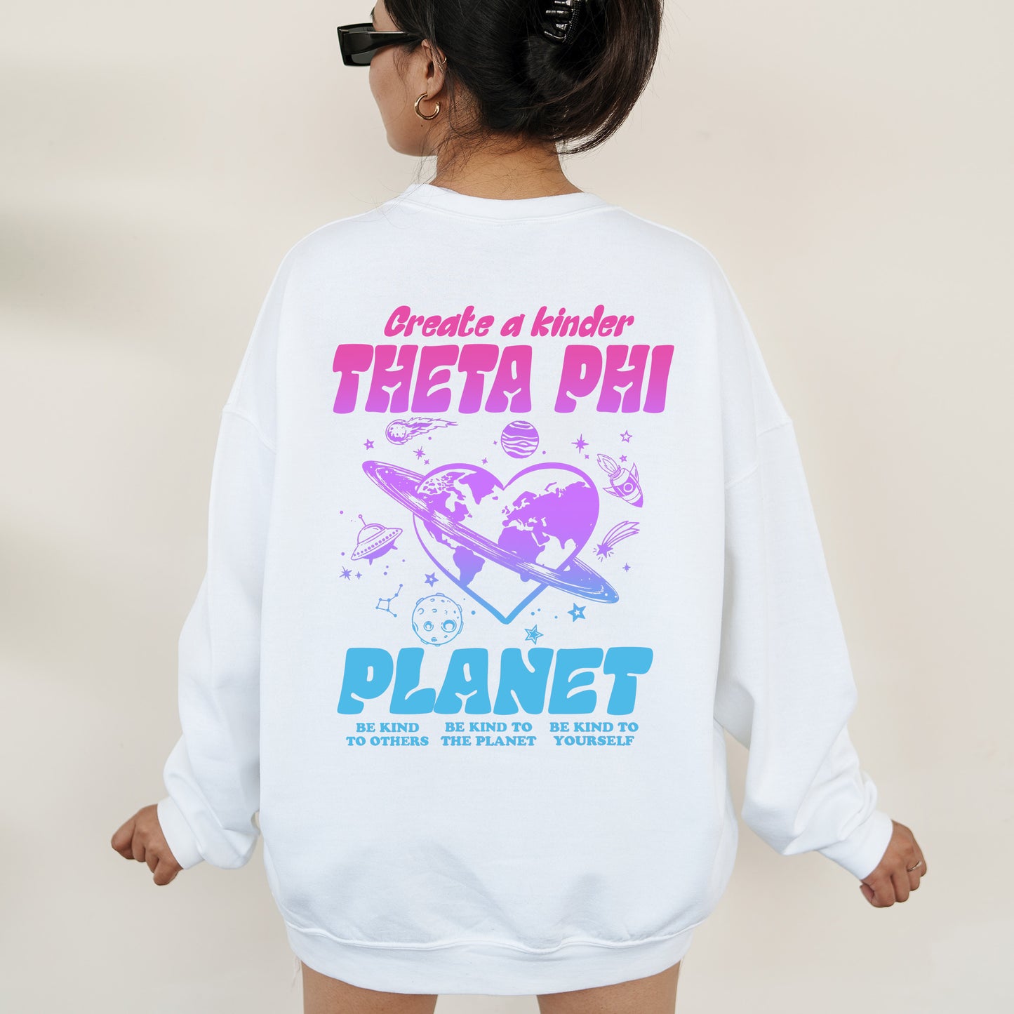 Theta Phi Alpha Ombre Worlds Sorority Sweatshirt _ 35565g