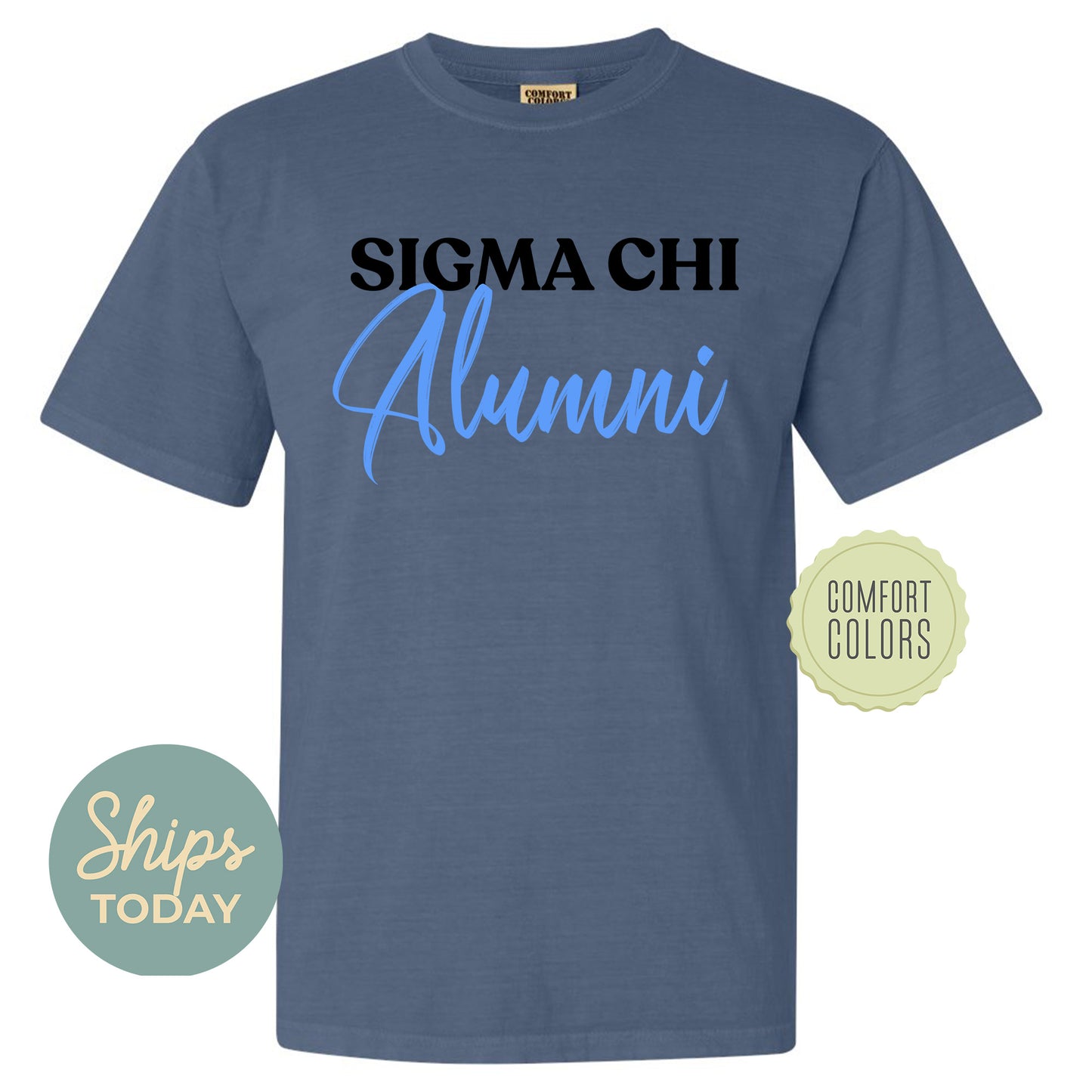 Sigma Chi Alumni Comfort Colors Fraternity T-shirt _ 30782g