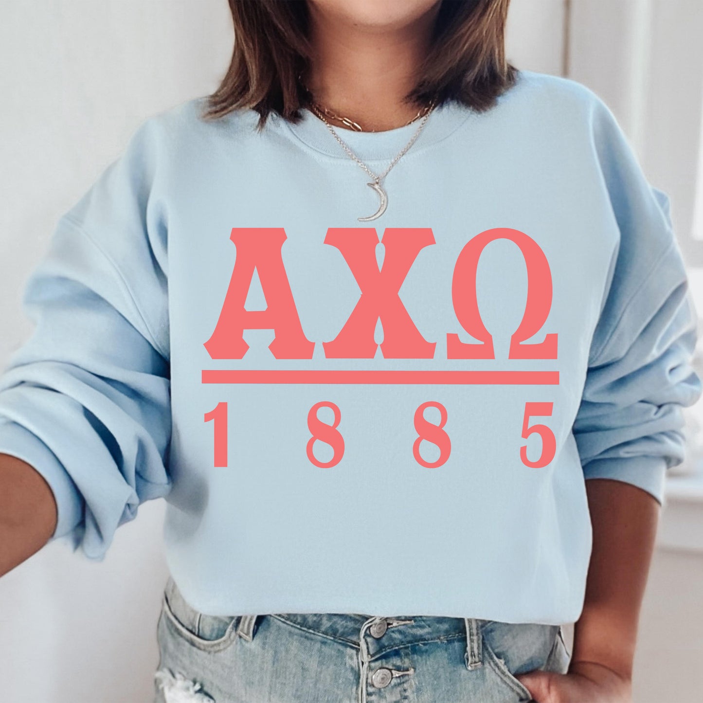 Alpha Chi Omega Monochromatic Sorority Sweatshirt _ 30843g