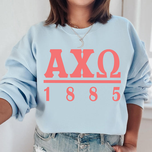 Alpha Chi Omega Monochromatic Sorority Sweatshirt _ 30843g