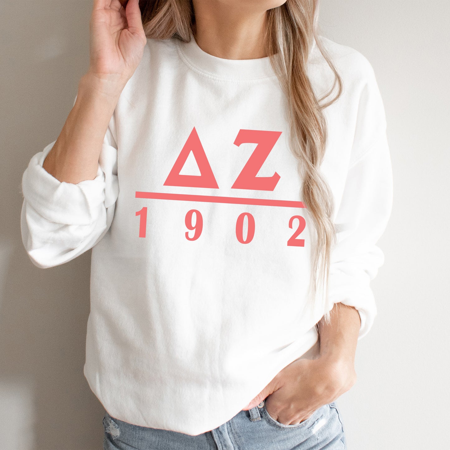 Delta Zeta Monochromatic Sorority Sweatshirt _ 30856g