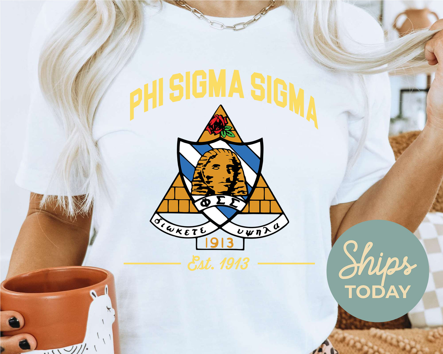 Phi Sigma Sigma Loyalty Crest Sorority T-shirt _ 4439g