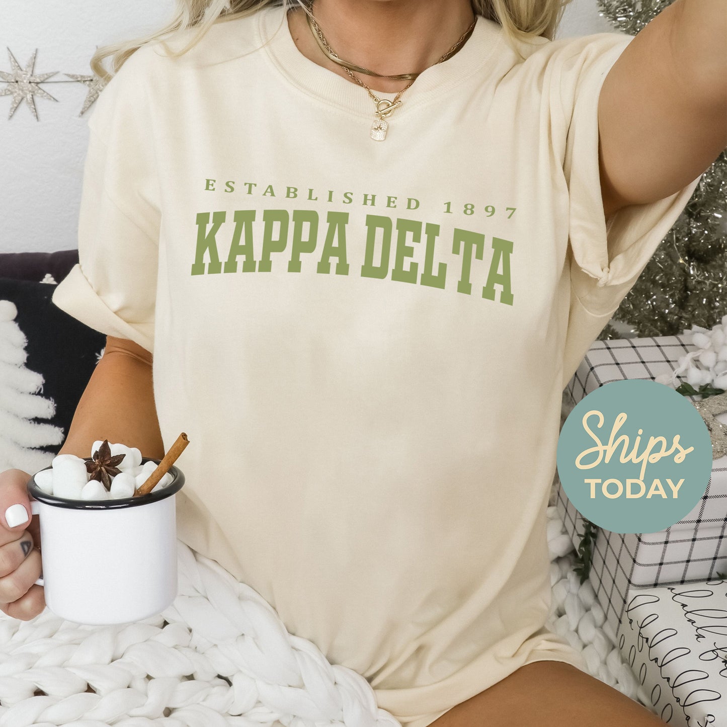 Kappa Delta Bold Letters Sorority T-shirt _ 35136g
