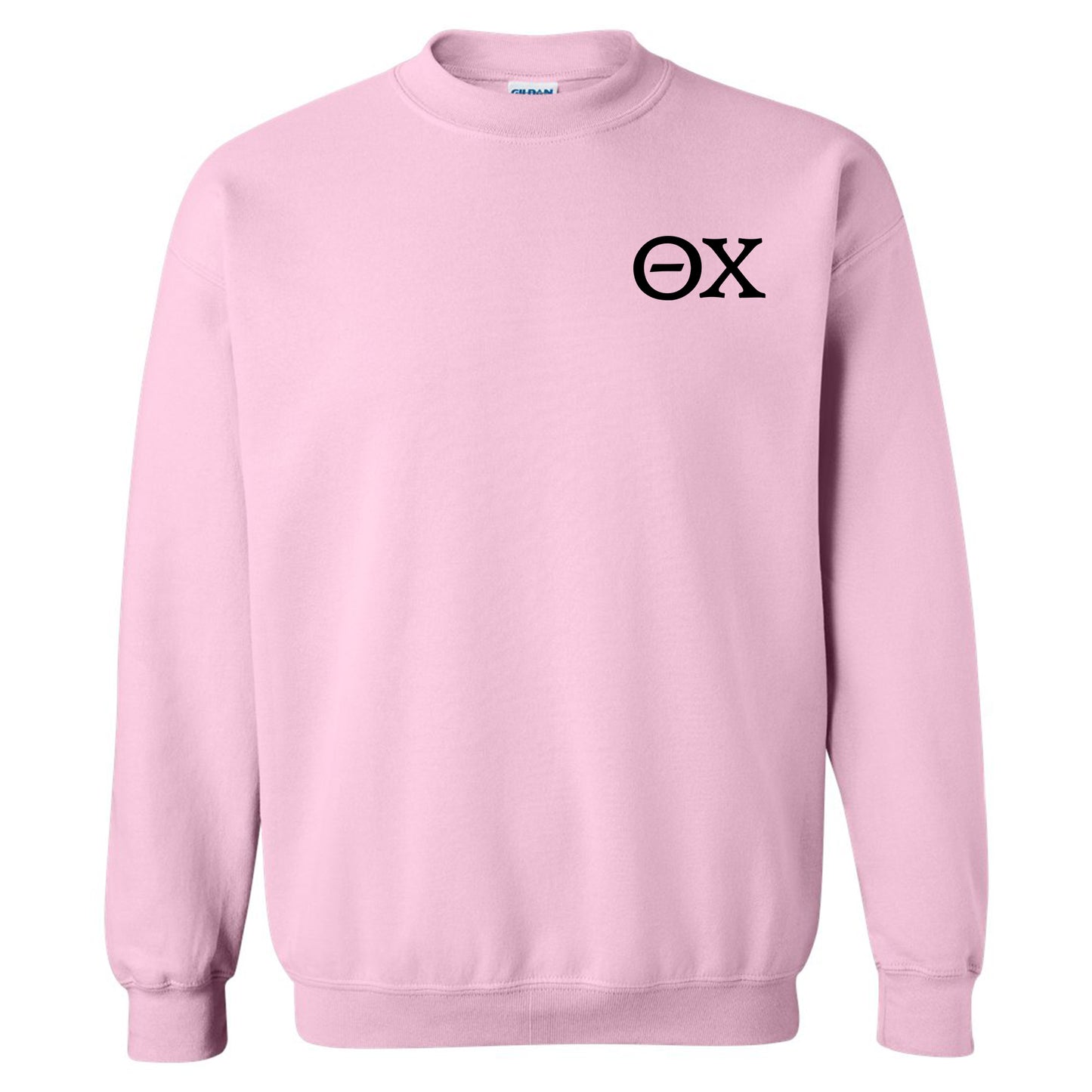 a pink sweatshirt with the word ex on it