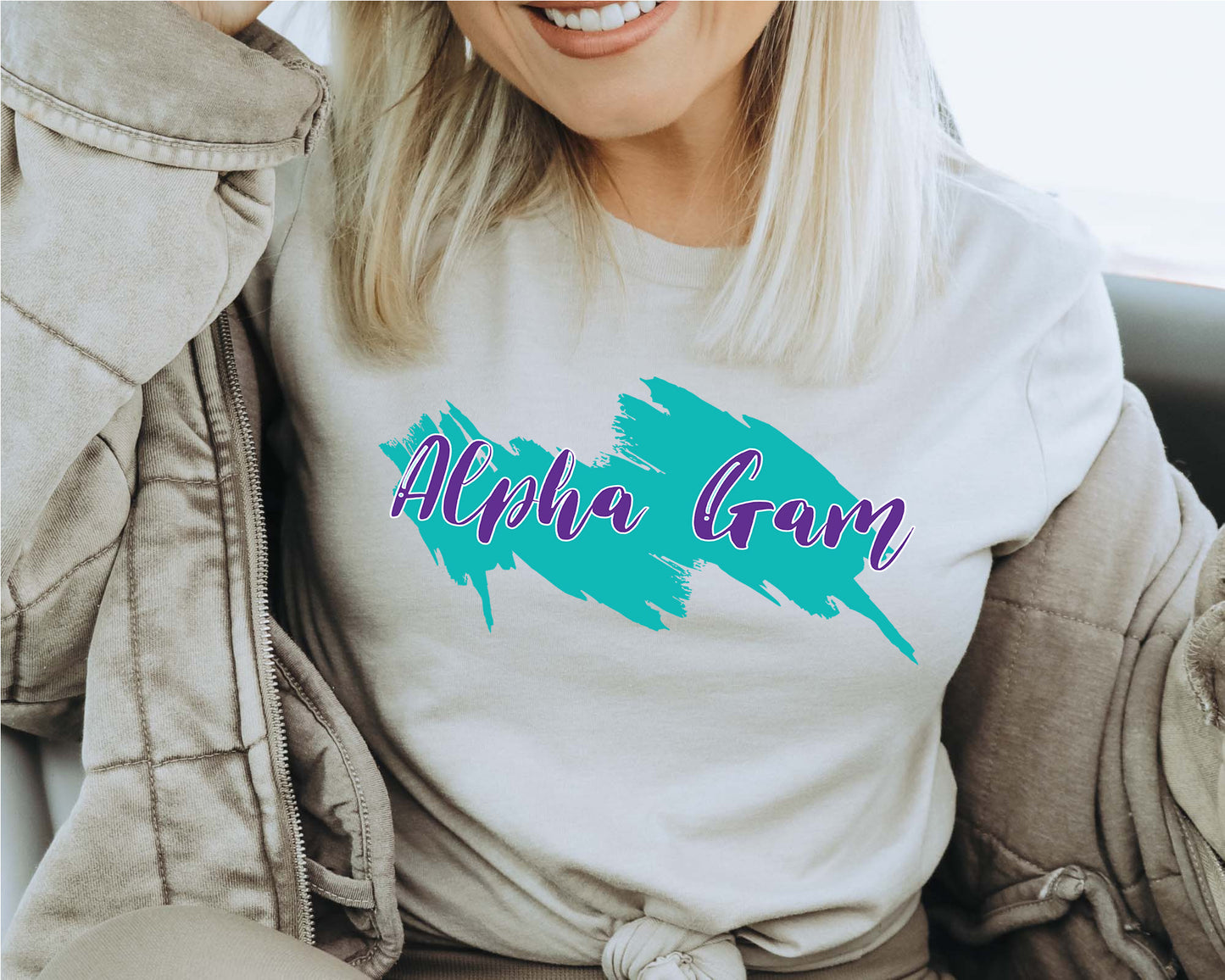 Alpha Gamma Delta Paint Party Sorority T-shirt _ 4475g