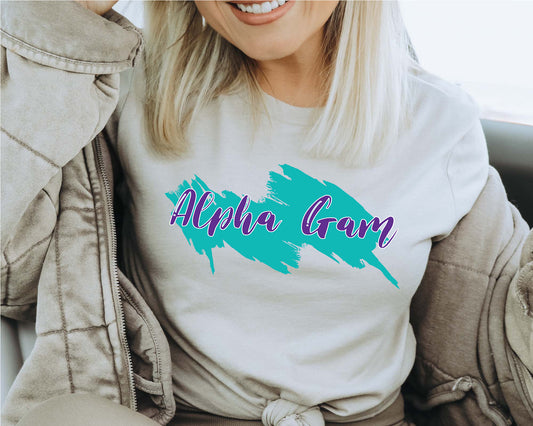 Alpha Gamma Delta Paint Party Sorority T-shirt _ 4475g
