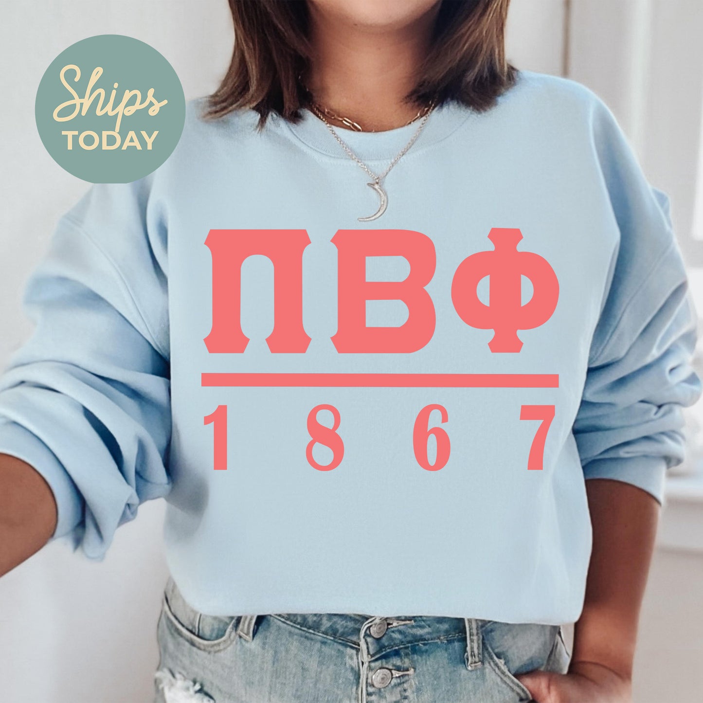Pi Beta Phi Monochromatic Sorority Sweatshirt _ 30863g