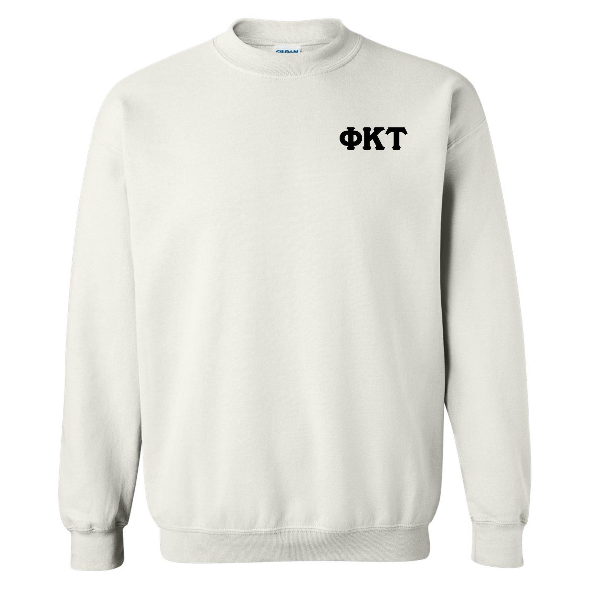 a white sweatshirt with the word okt on it