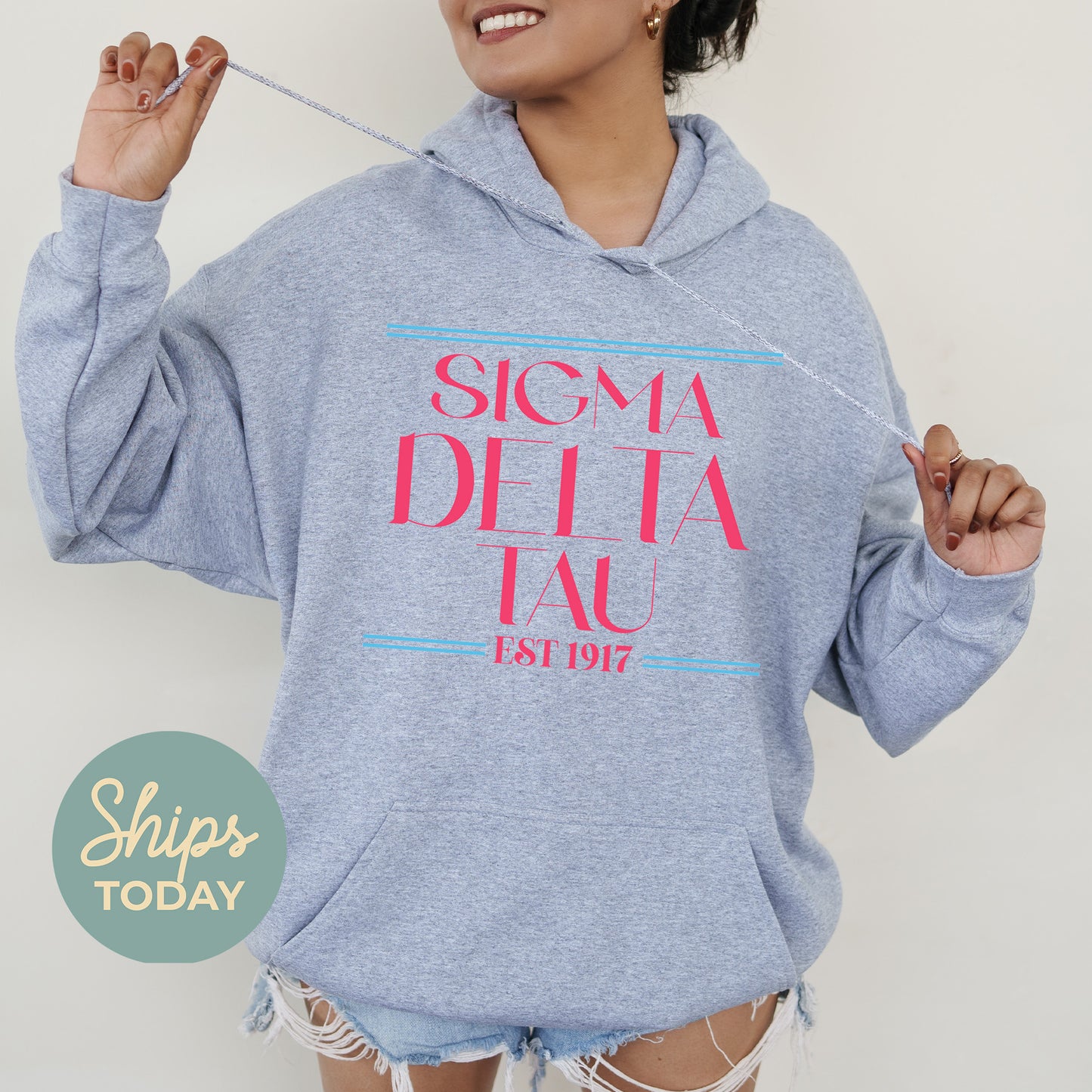 Sigma Delta Tau Greek Harmony Sorority Hoodie  _ 34985g
