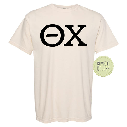 Theta Chi Black Letters Comfort Colors Farternity T-shirt _ 34935g