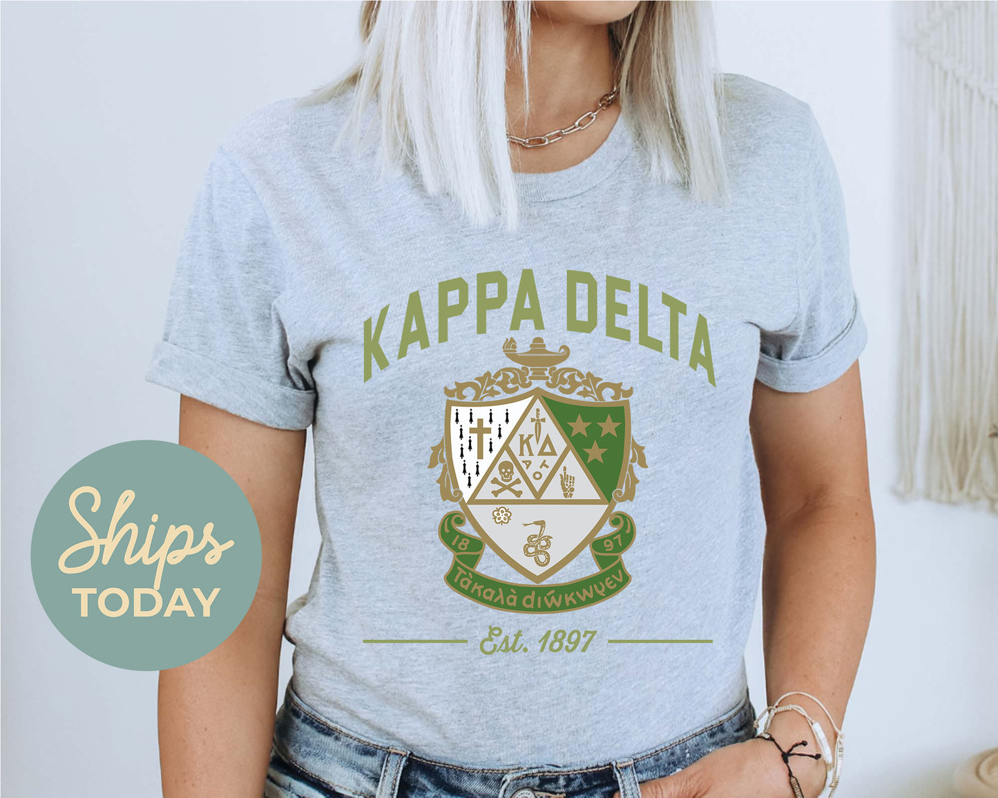 Kappa Delta Loyalty Crest Sorority T-shirt _ 4436g