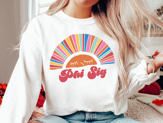 Phi Sigma Sigma Sunshine Sorority Sweatshirt _ 3326g