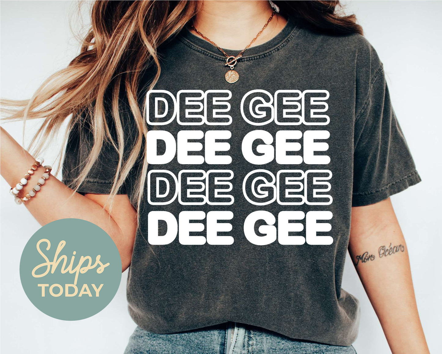 Delta Gamma Bold Bubble Letter Sorority T-shirt _ 2223g